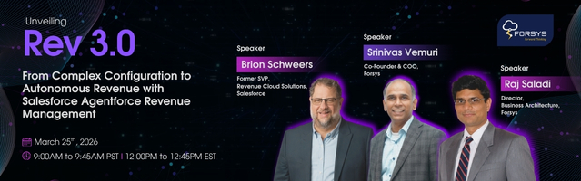 Webinar: Rev 3.0 – From Complex Configuration to Autonomous Revenue with Salesforce Agentforce Revenue Management